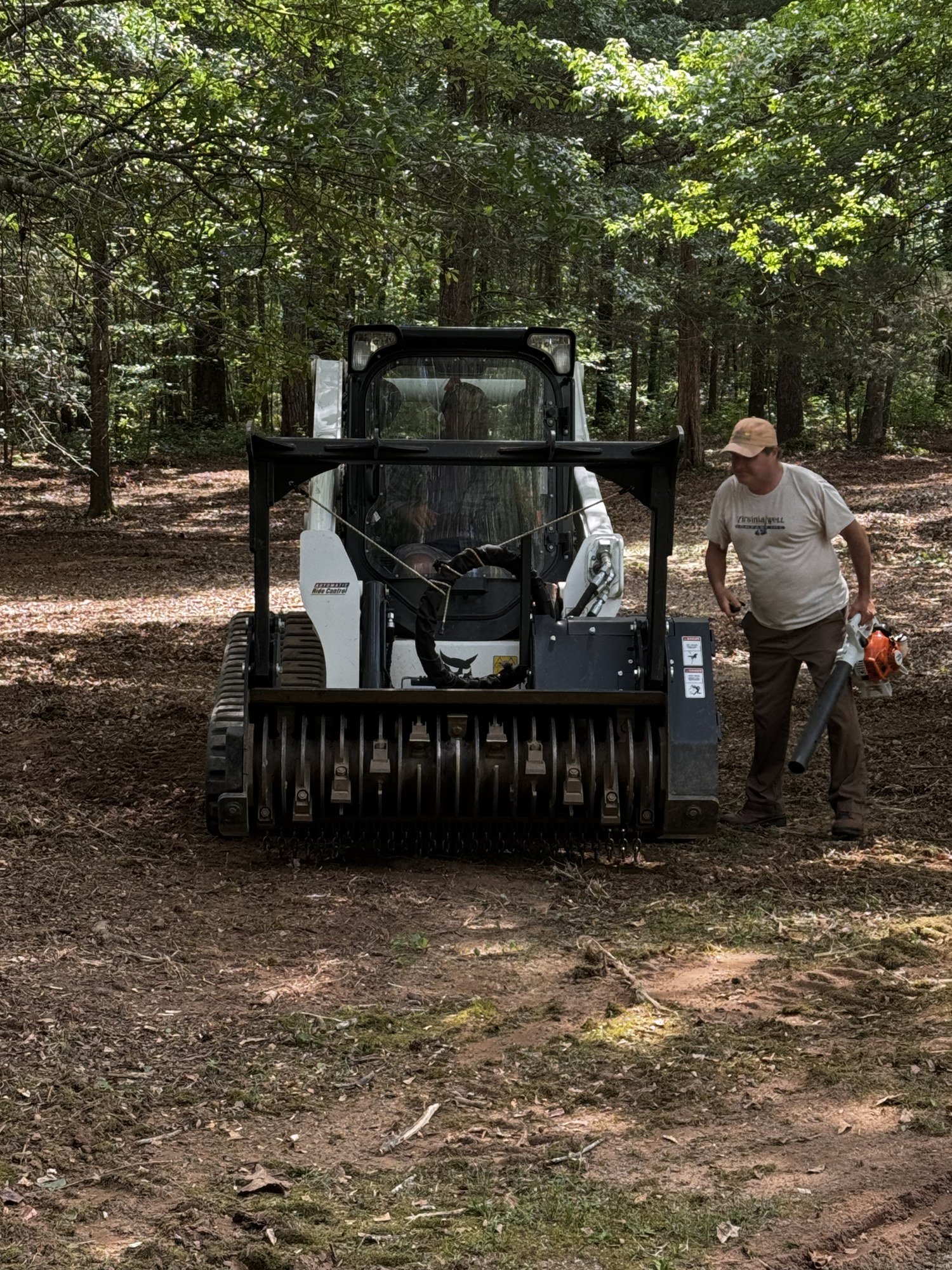 Fresh gravel driveway installed on a rural Georgia property
